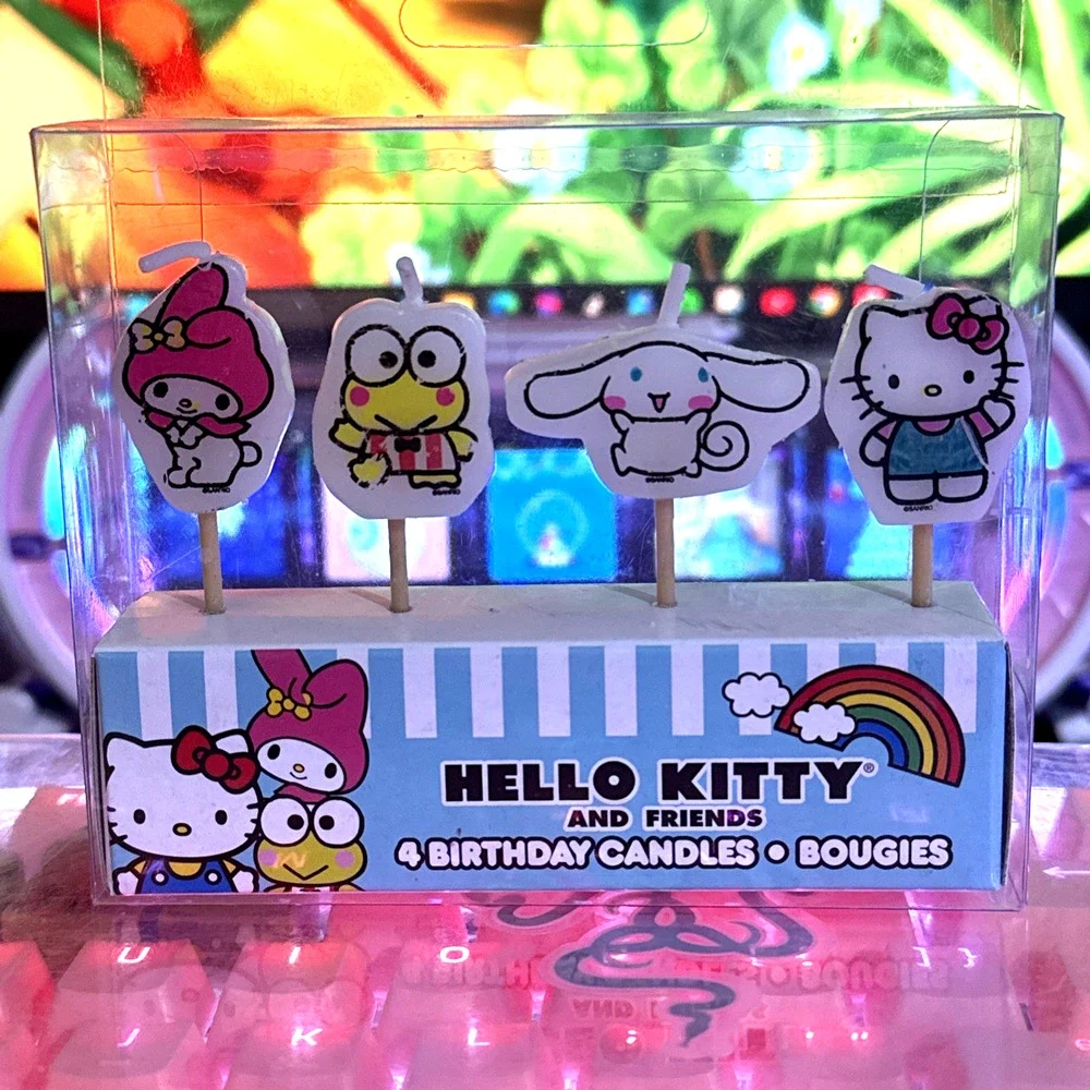 Sanrio Hello Kitty & Friends Birthday Candle 4 Pick Topper My Melody Keroppi